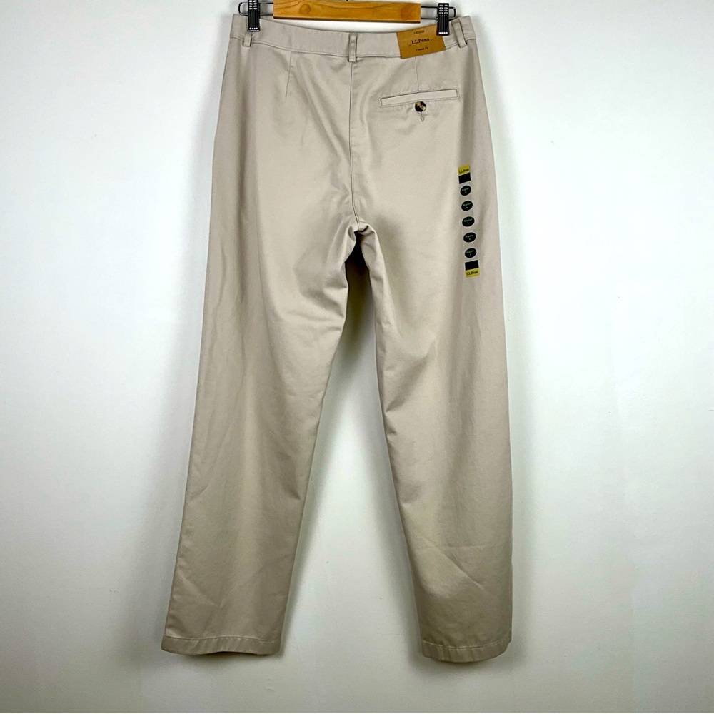L.L.Bean women beige pant classic fit, wrinkle free Size 6 Regular NWT - Picture 3 of 16